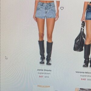 Superdown Light Blue Denim Shorts